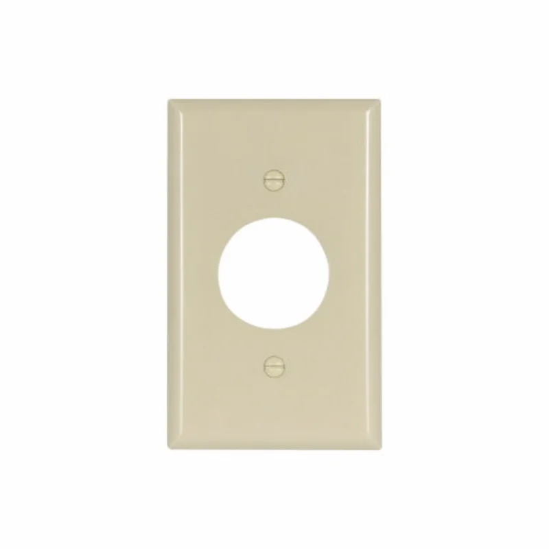 Eaton Cooper Wiring Single Receptacle Wallplate, Ivory Ivory
