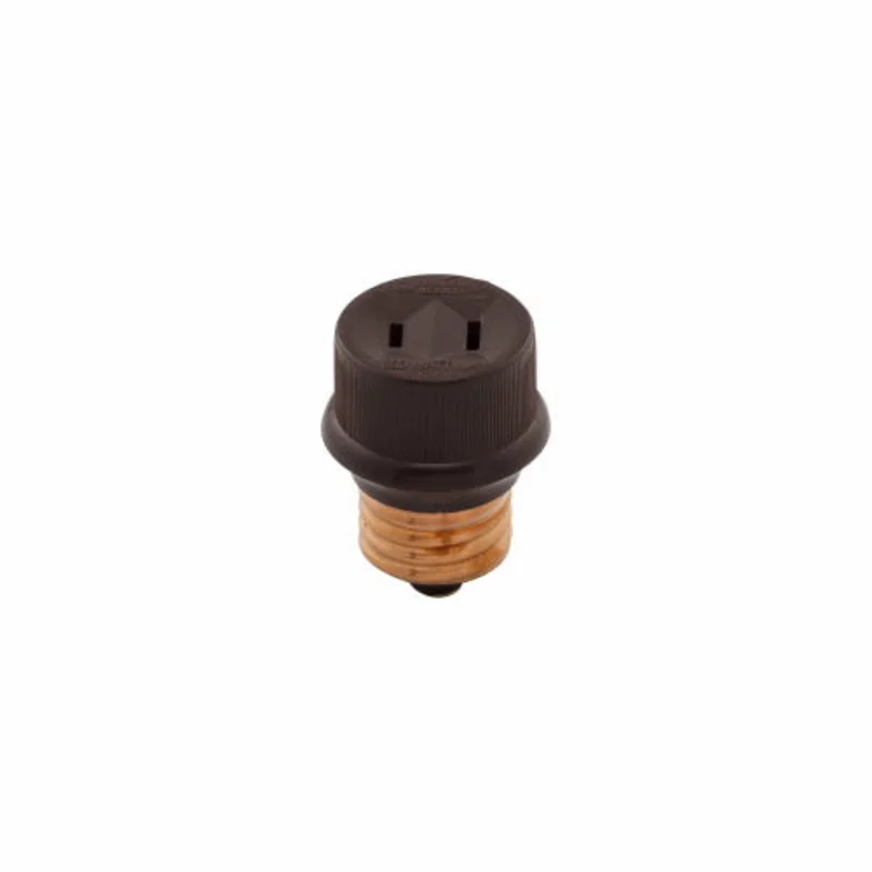 Eaton Cooper Wiring Socket Adapter, 125V Brown Brown