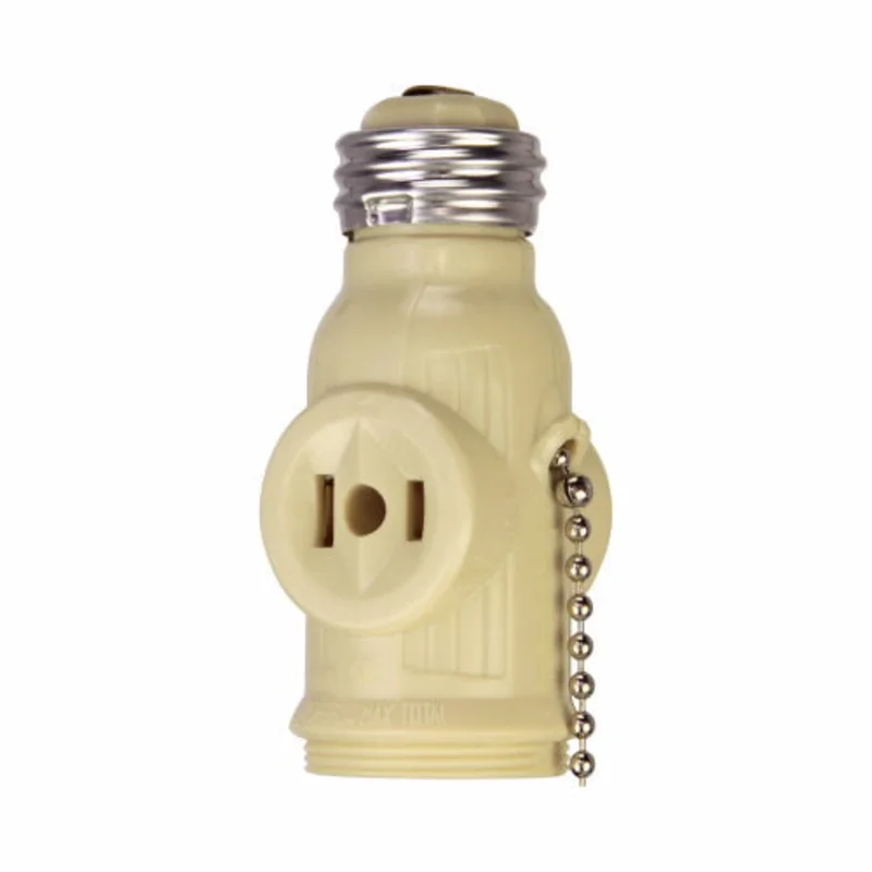 Eaton Cooper Wiring Socket Adapter 125V, Ivory Ivory