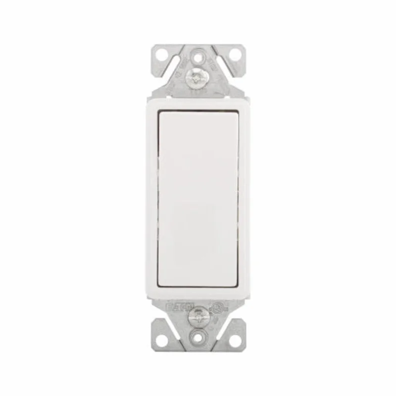 Eaton Cooper Wiring Standard Grade Decorator Switch 15A, 120/277V White White
