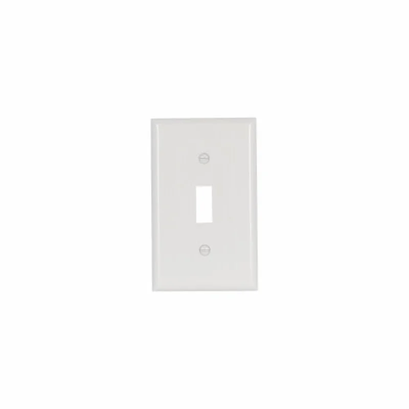 Eaton Cooper Wiring Standard Size Toggle Switch Wallplate, White White