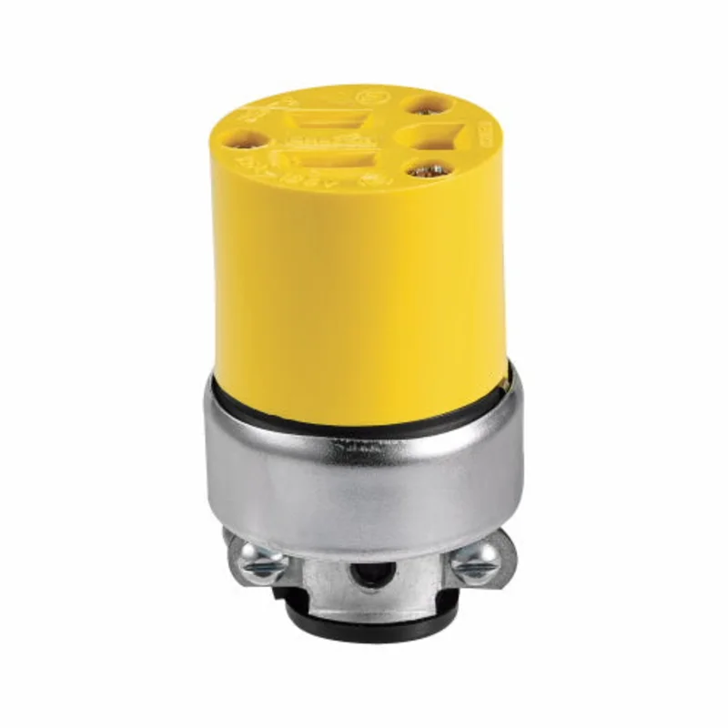 Eaton Cooper Wiring Straight Blade Connector 15A, 125V Yellow Yellow