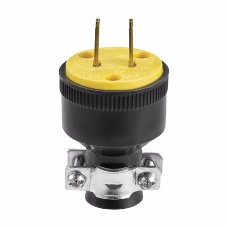 Eaton Cooper Wiring Straight Blade Plug 15A, 125V Black Black