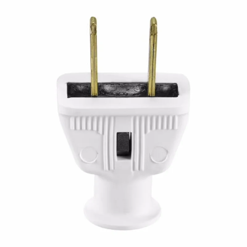 Eaton Cooper Wiring Straight Blade Plug 15A, 125V White White