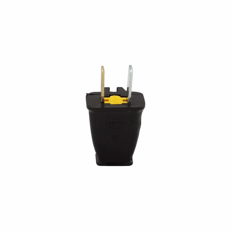 Eaton Cooper Wiring Straight Blade Plug Black Black