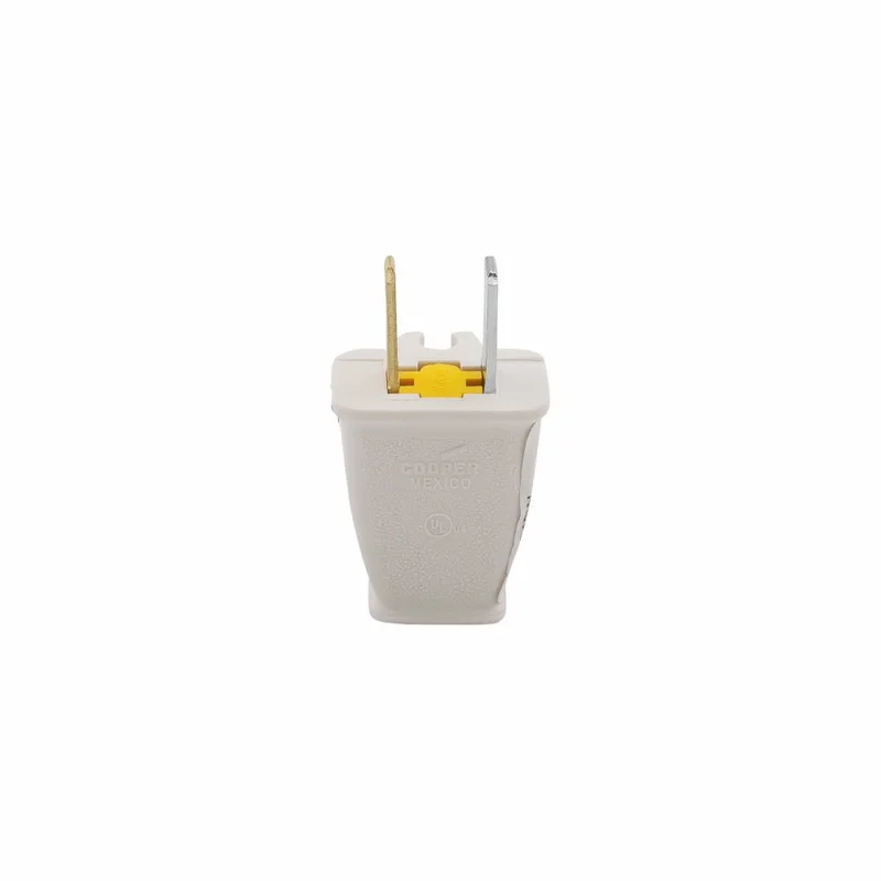 Eaton Cooper Wiring Straight Blade Plug White White