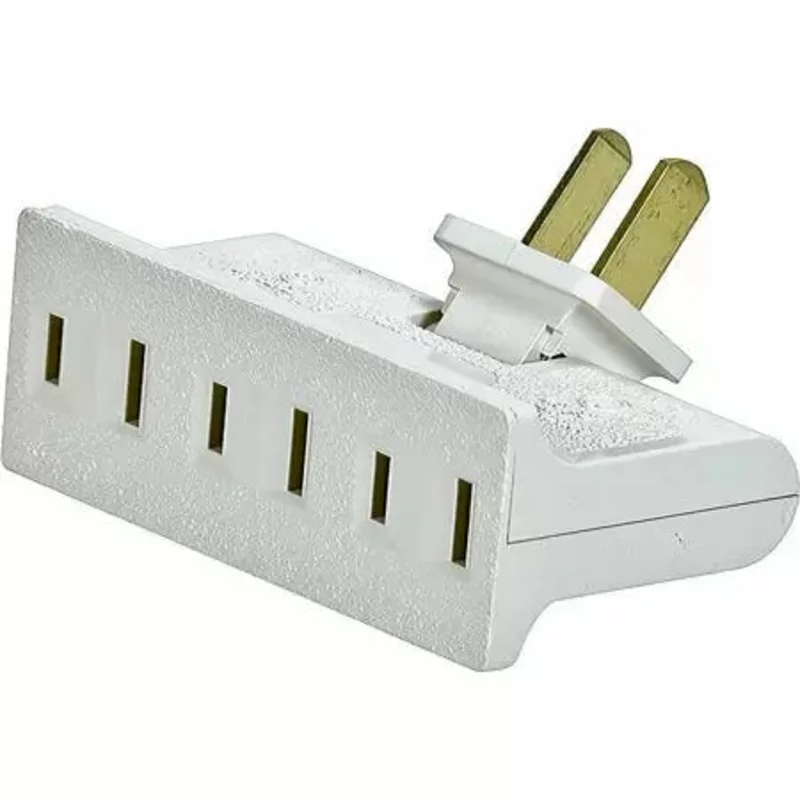 Eaton Cooper Wiring Swivel 3 Outlet Tap, White 125V White