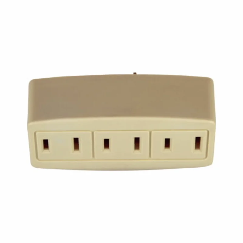 Eaton Cooper Wiring Three Outlet Tap 15A, 125V Ivory Ivory