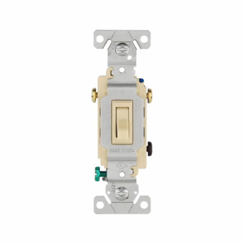 Eaton Cooper Wiring Toggle Switch 15A, 120V Ivory Ivory