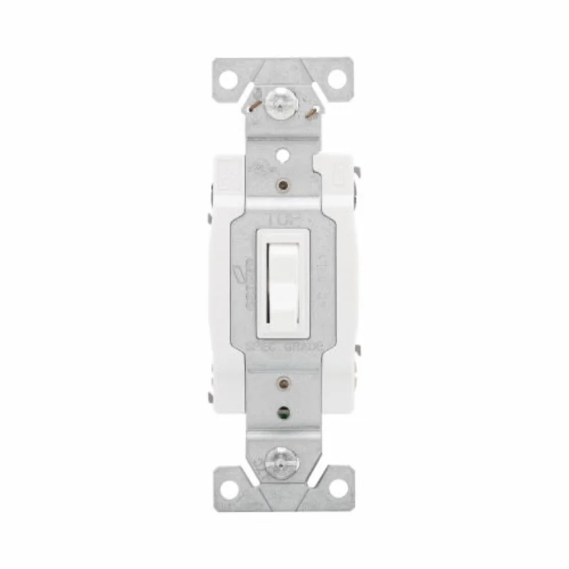 Eaton Cooper Wiring Toggle Switch 15A, 120V White White