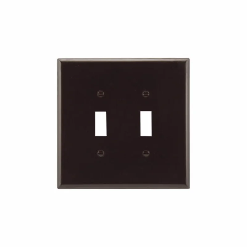 Eaton Cooper Wiring Toggle Wallplate, Brown Brown