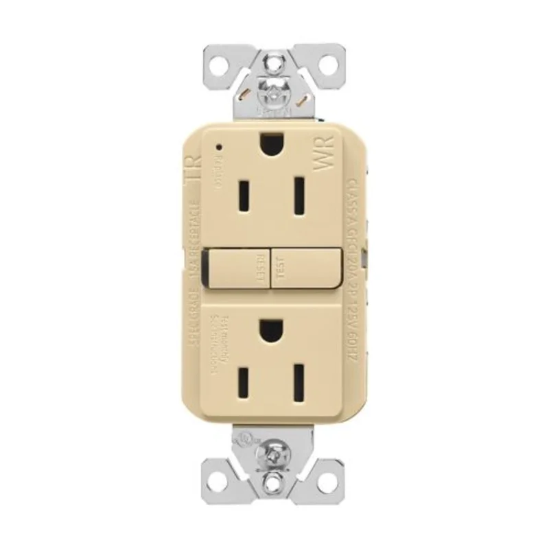 Eaton Tamper and Weather-Resistant Self-Test GFCI 15A 125V Ivory