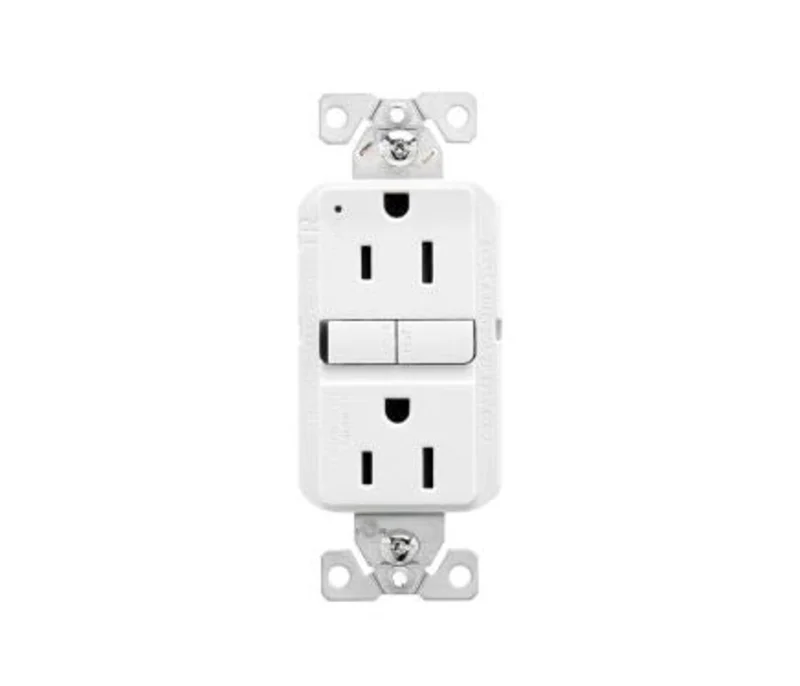 Eaton Tamper-Resistant Self-Test GFCI 15A 125V White Slim Design