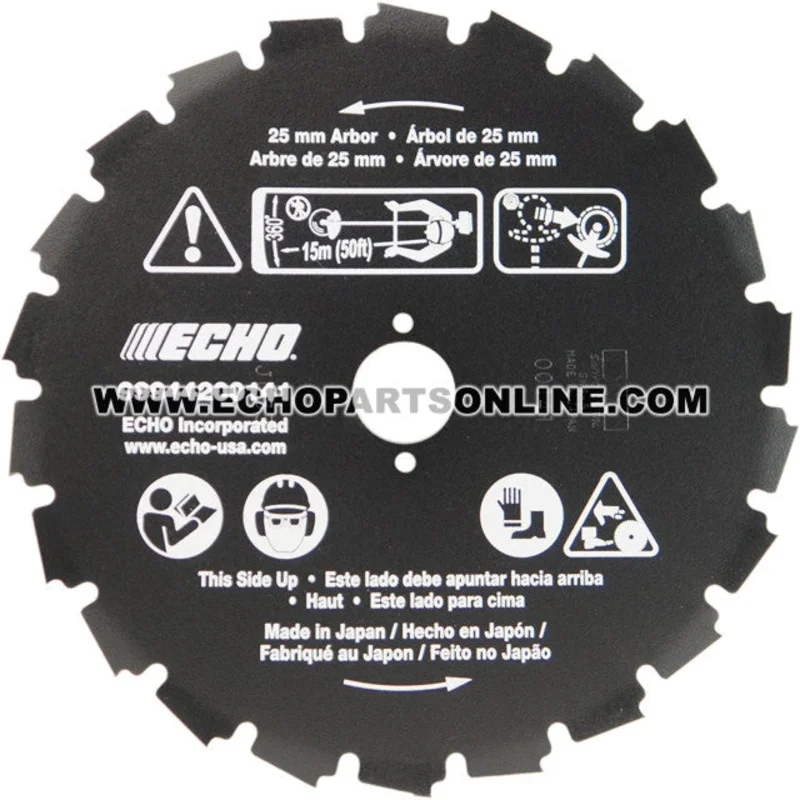 Echo 99944200141 - 22-Tooth Clearing Saw Blade 8" Diameter 25MM ARBOR