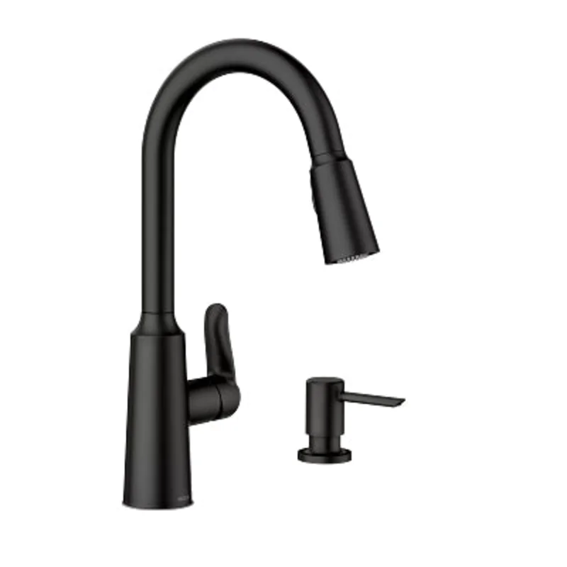 Edwyn One-Handle High Arc Pulldown Kitchen Faucet Matte Black