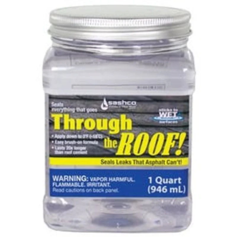 Elastomeric Roof Sealant, Brushable, Clear, 1-Qt.