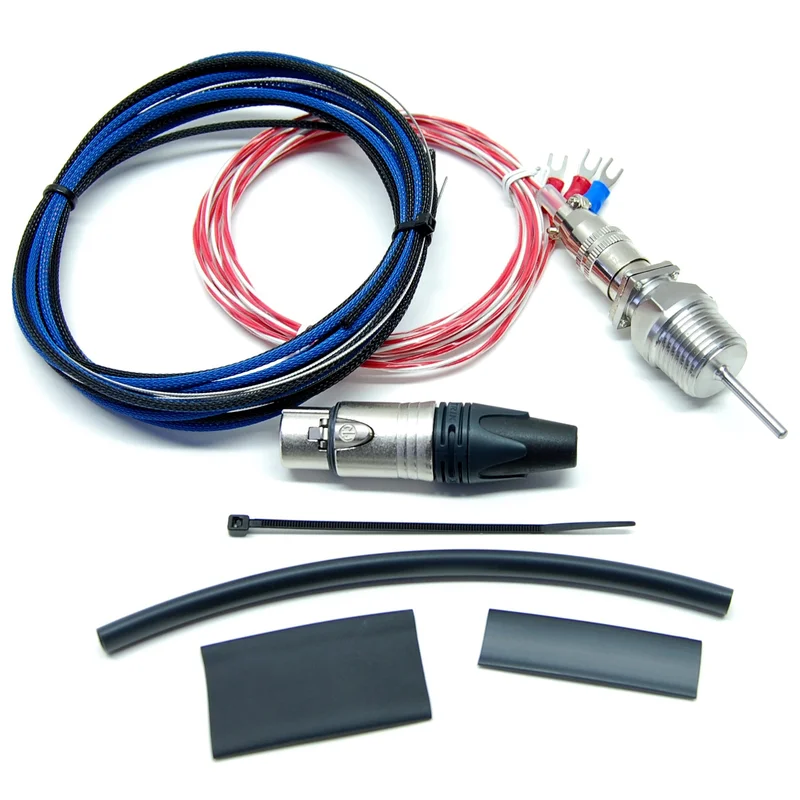Electric Brewery temperature probe, 1/2" NPT, 1.5" probe length (DIY Kit) Blue