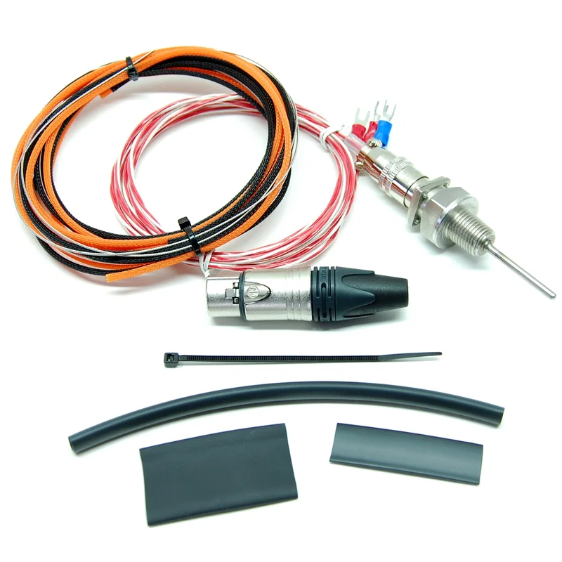 Electric Brewery temperature probe, 1/4" NPT, 2" probe length (DIY Kit) Blue