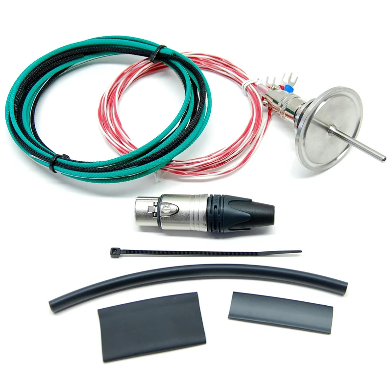 Electric Brewery temperature probe, 1.5" Tri-Clamp (DIY Kit) Blue