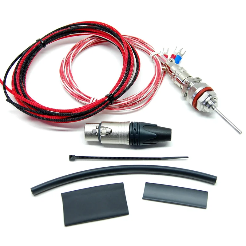 Electric Brewery temperature probe, M14x1.5 Metric, 2" probe length (DIY Kit) Blue