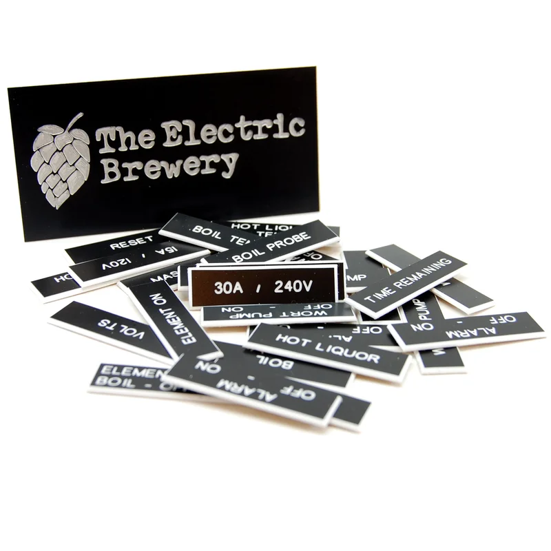 Electrical panel tags for Standard 30A Control Panel