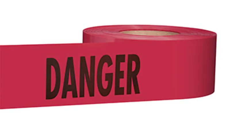 Empire Level 1000' Red Barricade Tape Danger Red