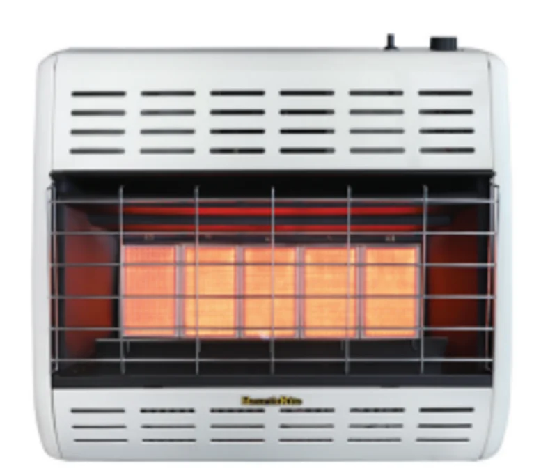 Empire Radiant Vent Liquid Propane Gas Heater with Thermostat 25,000 BTU White