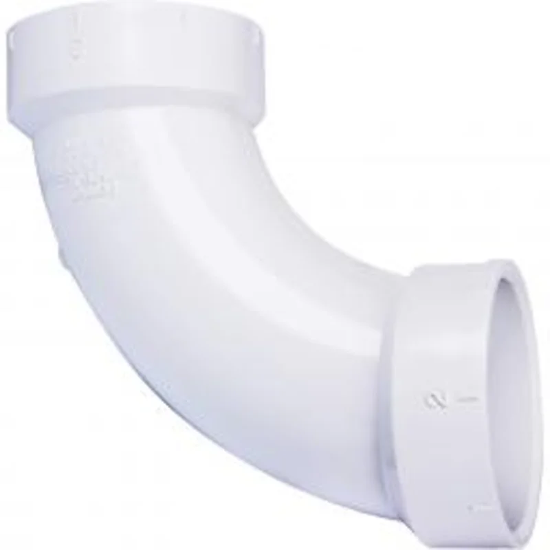 Genova Products PVC DWV Fittings 90 Long Sweep Elbow