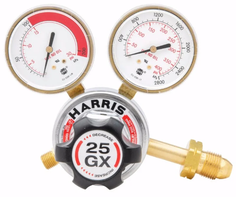Harris 25GX Acetylene Regulator (CGA 510) 25GX-15-510
