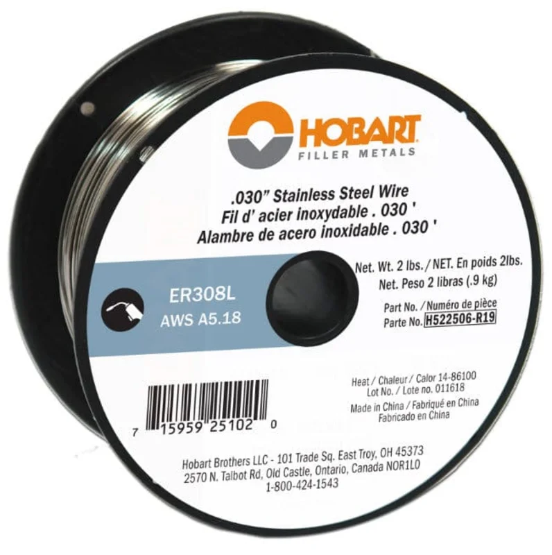 Hobart ER308L .030 Stainless Steel MIG Wire - 2# Spool H522506-R19