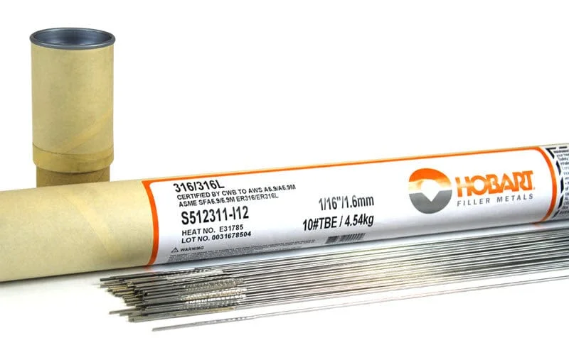 Hobart ER316L Stainless Steel TIG Wire - 10# Tube