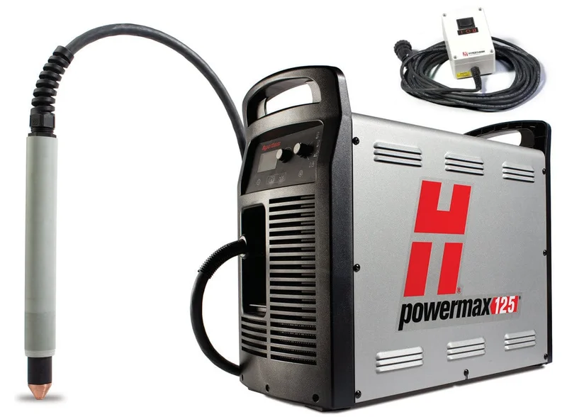 Hypertherm Powermax125 Plasma Cutter w/CPC, 180 Degree Machine Torch & Remote