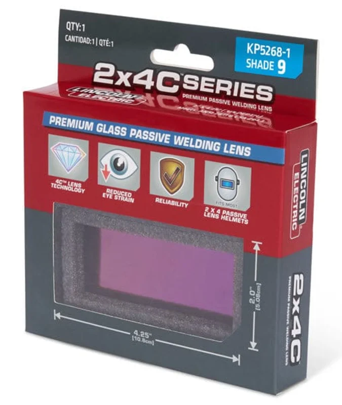Lincoln 2x4C Premium Glass Passive Welding Lens