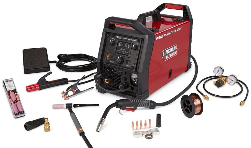 Lincoln Power MIG 215 MPi Multi-Process Welder TIG One-Pak K4878-1