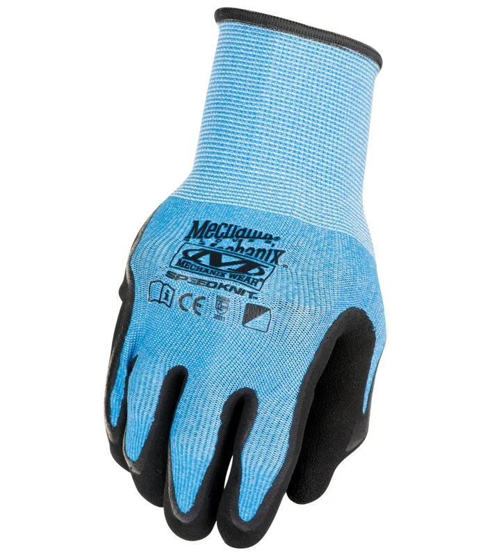 Mechanix Wear Coated-Knit Work Gloves Speedknit Coolmax Small/Medium, Blue Blue