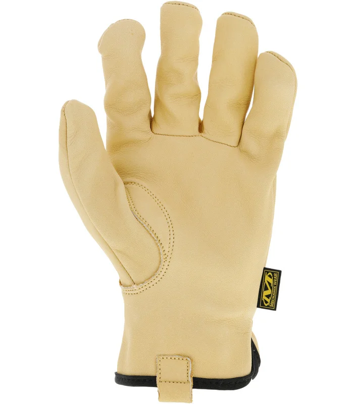 Mechanix Wear Leather Work Gloves Leather Cow Driver Large, Brown Brown