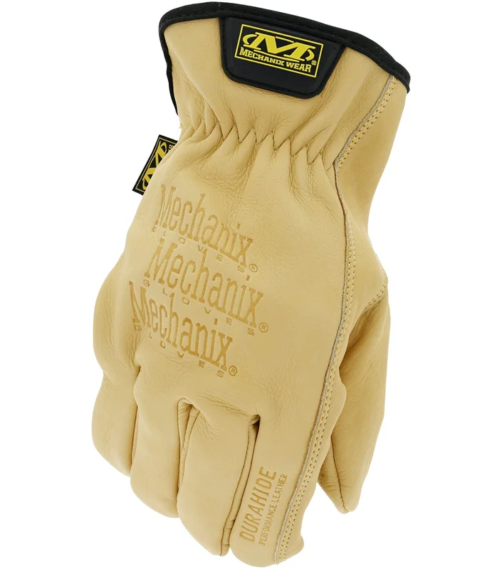 Mechanix Wear Leather Work Gloves Leather Cow Driver Women's Large, Brown Brown