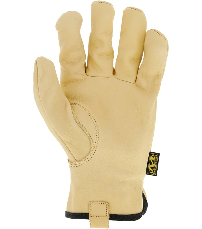 Mechanix Wear Leather Work Gloves Leather Cow Driver Women's Small, Brown Brown