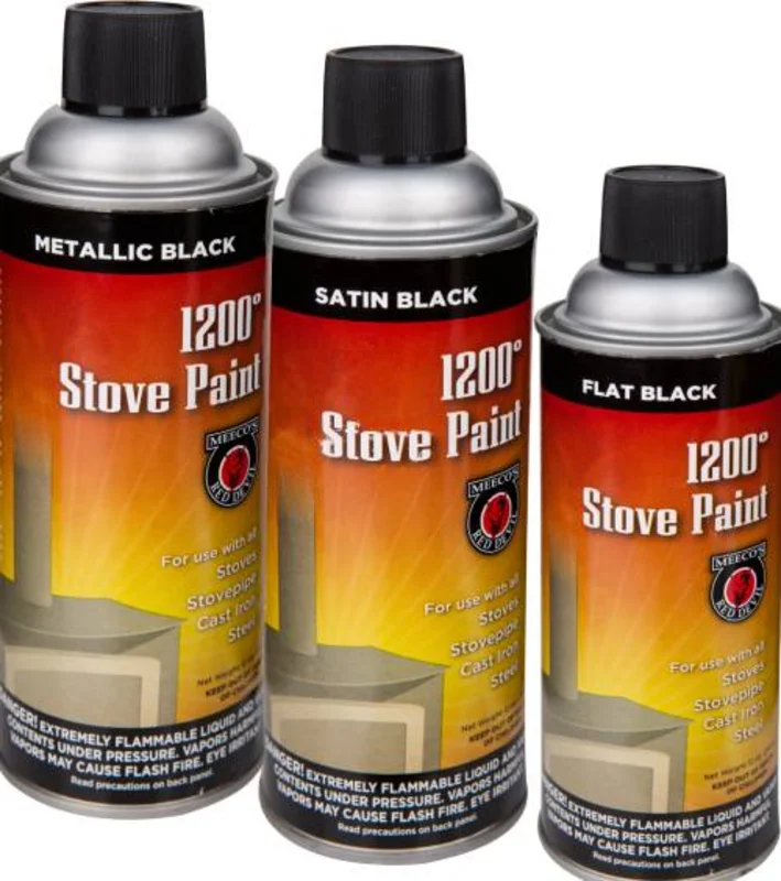 Meeco's Red Devil Aerosol High Temp Stove Paint 12 Oz. Flat Black Flat Black