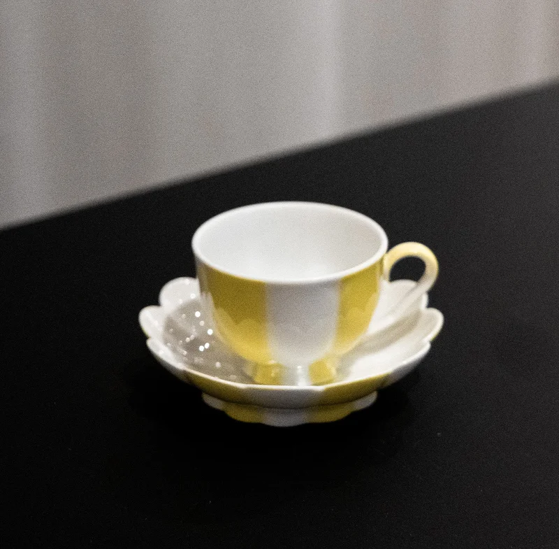 Melon Mocha Cup - Sale Yellow and White, Augarten