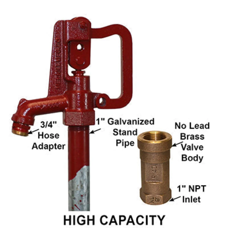 Merrill MFG CNL7501 No Lead Frost Proof C-1000 Series Yard Hydrant, 3/4" Pipe Connection, 1 ft. bury,  with Galvanized Steel Stand Pipe