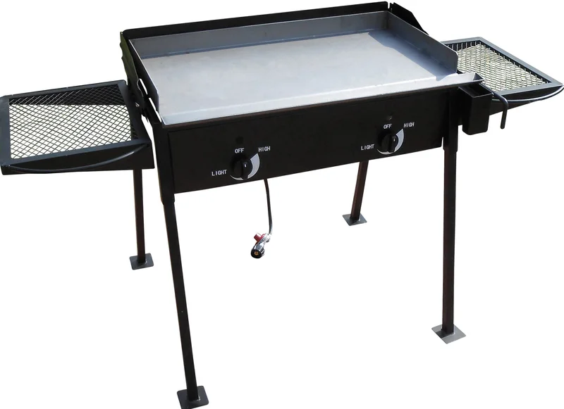 Metal King Double High Pressure Camp Stove with Steel Griddle
