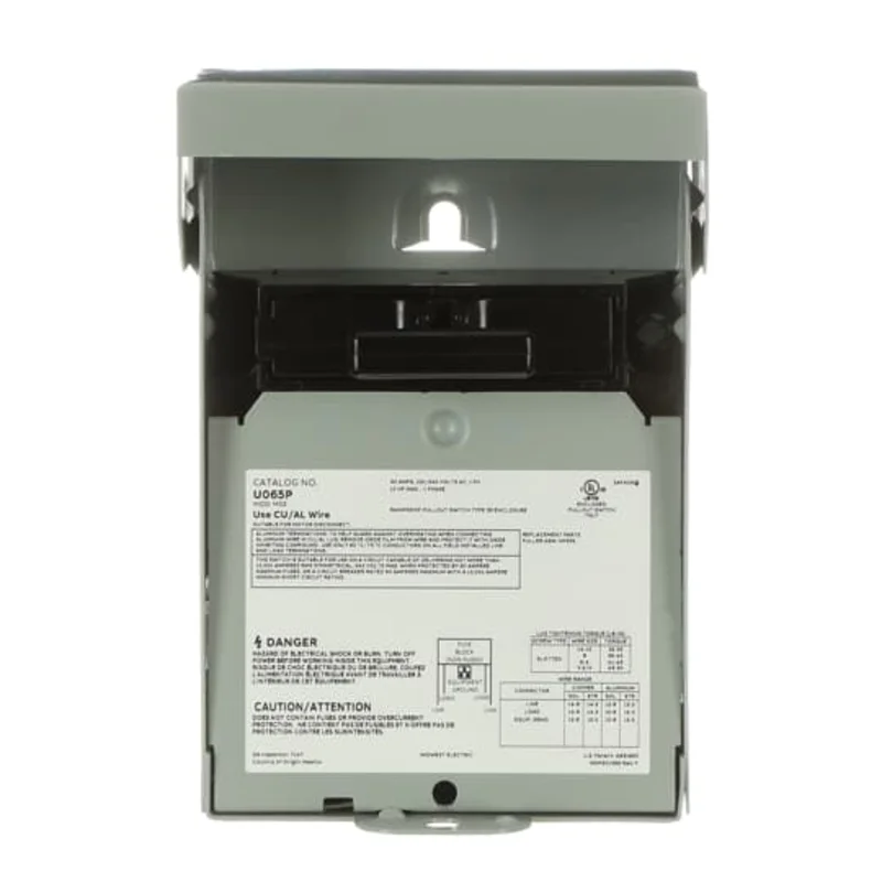 Midwest Electric 60 Amp 240-Volt Non-Fuse Metallic AC Disconnect