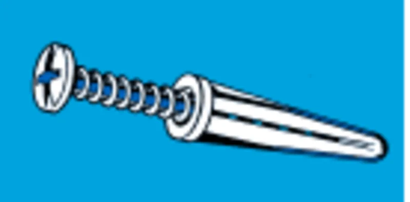 Midwest Fastener Plastic Anchors with Screws #8-10 x 7/8"