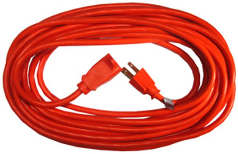 Midwest Technology Woods Orange Outdoor Round Vinyl Extension Cords Single End Orange