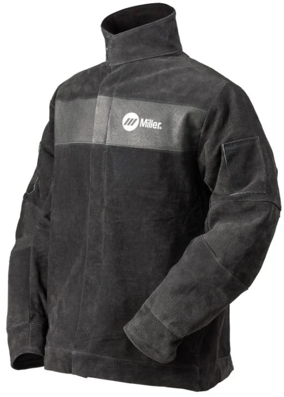 Miller Leather Welding Jacket Size L - Split Pigskin Leather 273214
