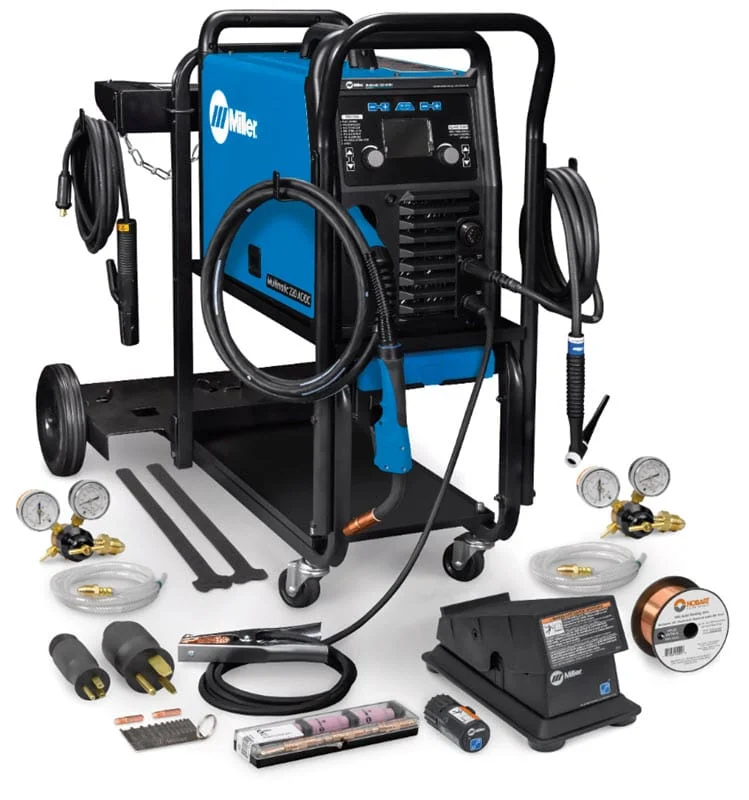 Miller Multimatic 220 AC/DC w/Dual Cylinder Cart & Wireless Foot Control 951000104