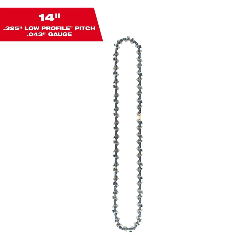 Milwaukee 14" .325" LOW PROFILE Pitch, .043" Gauge Saw Chain