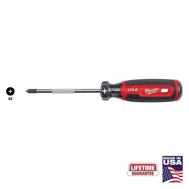 Milwaukee #2 Phillips Cushion Grip Screwdriver (USA)