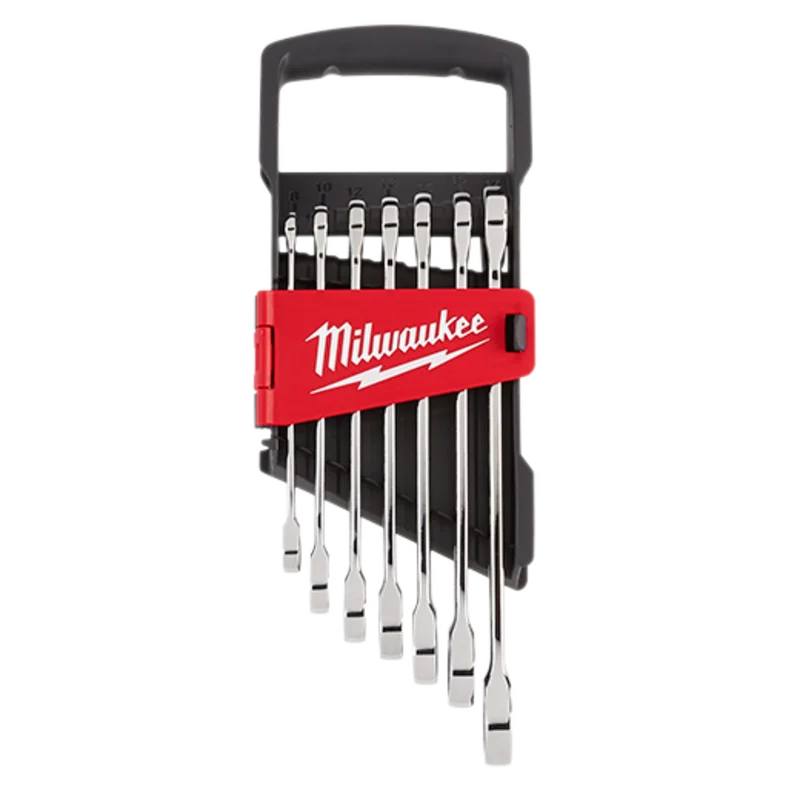 Milwaukee 7pc Ratcheting Combination Wrench Set - Metric